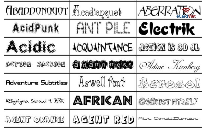 font chu